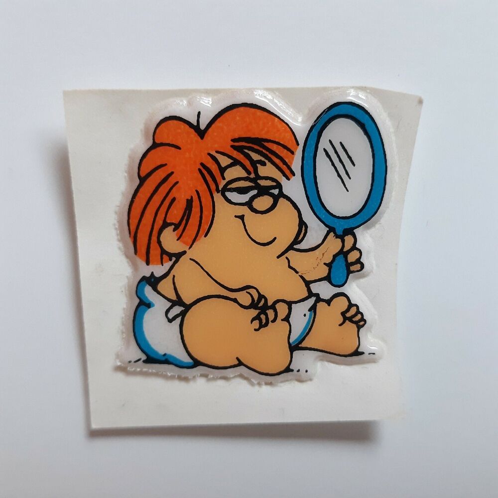 Vintage Baby Marvin Puffy Sticker 80s Retro Classic Comic Strip Cartoon Gordy